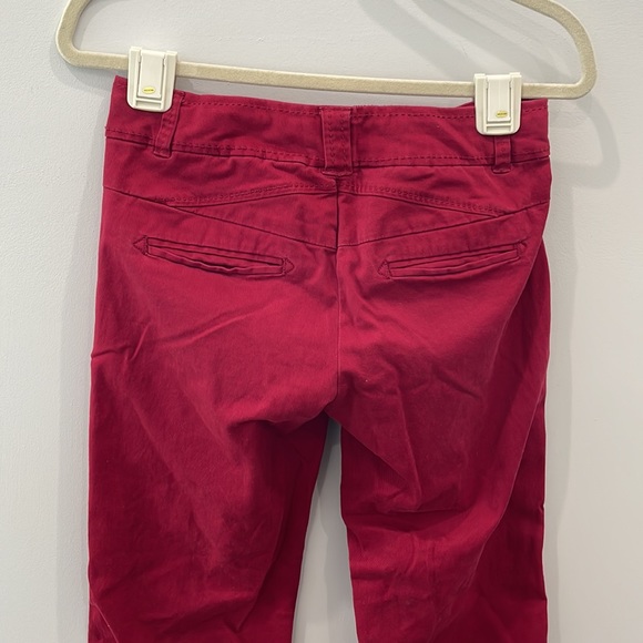 Cidra Low Rise Red Chino Pants with Stunning Stitching Details. Women’s Size 4T - Picture 4 of 9